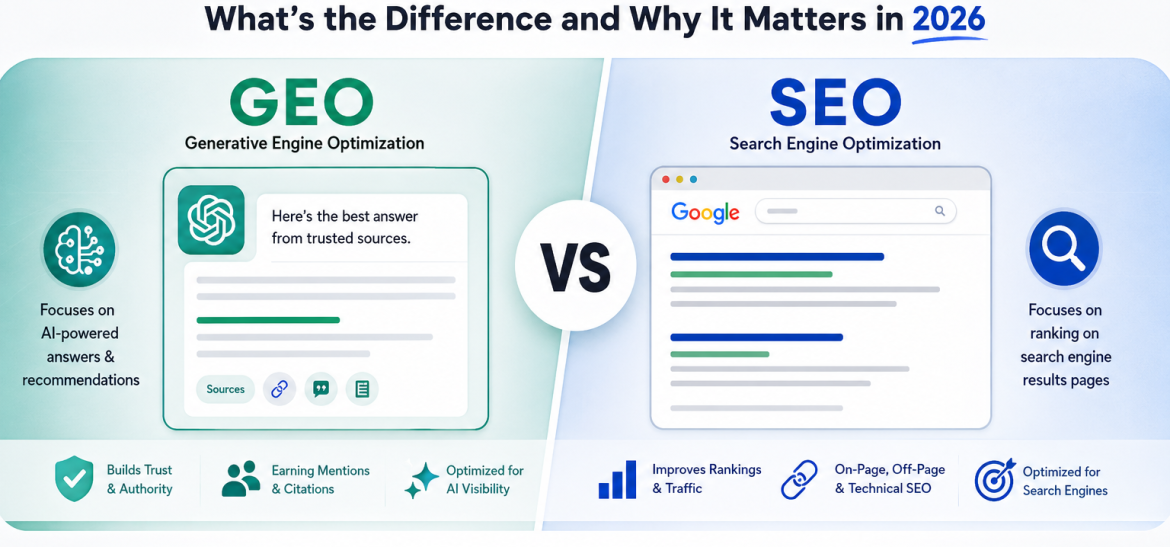 GEO vs SEO: What’s the Difference and Why It Matters in 2026